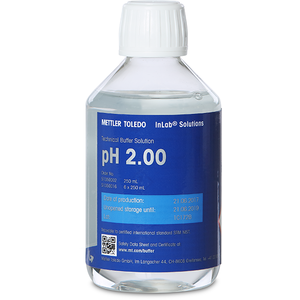 Буферный раствор pH METTLER TOLEDO Technical buffer pH 2.00, 250mL